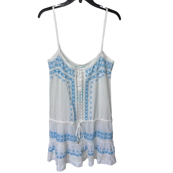 Melissa Odabash Karen Mini Dress Swim Cover Up Women’s Small Embroidered Lace - Picture 3 of 11